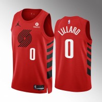 Portland Portland Trail Blazers #0 Damian Lillard Red NBA Men's Nike Statement Edition Swingman Jersey