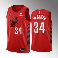 Portland Portland Trail Blazers #34 Jabari Walker Red NBA Men's Nike Statement Edition Swingman Jersey