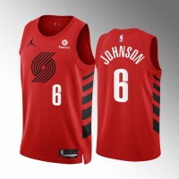 Portland Portland Trail Blazers #6 Keon Johnson Red NBA Men's Nike Statement Edition Swingman Jersey