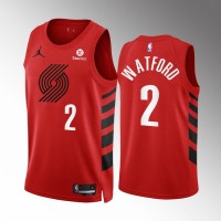 Portland Portland Trail Blazers #2 Trendon Watford Red NBA Men's Nike Statement Edition Swingman Jersey