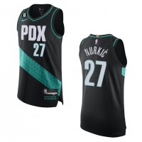 Portland Portland Trail Blazers #27 Jusuf Nurkic Nike Black 2022-23 Authentic Jersey - City Edition