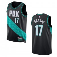 Portland Portland Trail Blazers #17 Shaedon Sharpe Unisex Nike Black 2022-23 Swingman Jersey - City Edition