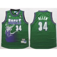 Milwaukee Bucks #34 Ray Allen Green Throwback New Stitched NBA Jersey