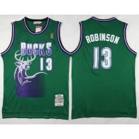 Mitchell And Ness Milwaukee Bucks #13 Glenn Robinson Green Throwback Stitched NBA Jersey