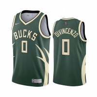 Milwaukee Milwaukee Bucks #0 Donte DiVincenzo Green NBA Swingman 2020-21 Earned Edition Jersey