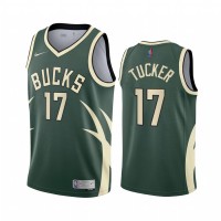 Milwaukee Milwaukee Bucks #17 P.J. Tucker Green NBA Swingman 2020-21 Earned Edition Jersey