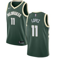 Nike Milwaukee Bucks #11 Brook Lopez Green NBA Swingman Icon Edition Jersey