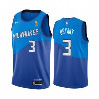Nike Milwaukee Bucks #3 Elijah Bryant 2021 NBA Finals Champions City Edition Jersey Blue