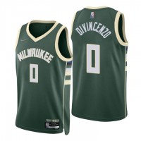 Nike Milwaukee Bucks #0 Donte Divincenzo Green Men's 2021-22 NBA 75th Anniversary Diamond Swingman Jersey - Icon Edition