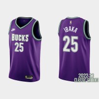Milwaukee Milwaukee Bucks #25 Serge Ibaka Purple Men's Nike NBA 2022-23 Classic Edition Jersey