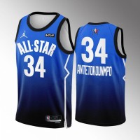 Milwaukee Milwaukee Bucks #34 Giannis Antetokounmpo Nike Blue 2023 NBA All-Star Game Jersey