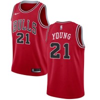 Nike Chicago Bulls #21 Thaddeus Young Red NBA Swingman Icon Edition Jersey