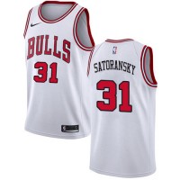 Nike Chicago Bulls #31 Tomas Satoransky White NBA Swingman Association Edition Jersey