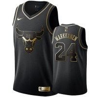 Nike Chicago Bulls #24 Lauri Markkanen Men's Black Golden Edition Swingman NBA Jersey