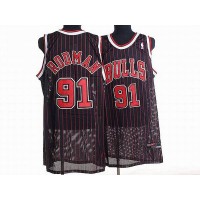Chicago Bulls #91 Dennis Rodman Stitched Black NBA Jersey