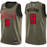 Nike Chicago Bulls #9 Patrick Williams Green NBA Swingman Salute to Service Jersey