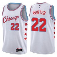 Nike Chicago Bulls #22 Otto Porter Jr White NBA Swingman City Edition Jersey