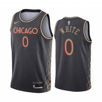 Nike Chicago Bulls #0 Coby White Black NBA Swingman 2020-21 City Edition Jersey