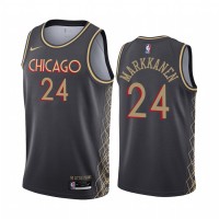 Nike Chicago Bulls #24 Lauri Markkanen Black NBA Swingman 2020-21 City Edition Jersey