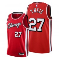 Chicago Chicago Bulls #27 Daniel Theis Men's 2021-22 City Edition Red NBA Jersey