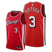 Chicago Chicago Bulls #3 Devon Dotson Men's 2021-22 City Edition Red NBA Jersey
