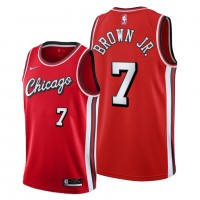 Chicago Chicago Bulls #7 Troy Brown Jr. Men's 2021-22 City Edition Red NBA Jersey