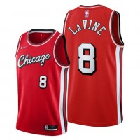 Chicago Chicago Bulls #8 Zach Lavine Men's 2021-22 City Edition Red NBA Jersey
