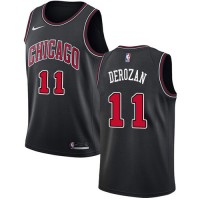 Nike Chicago Bulls #11 Demar Derozan Black NBA Swingman Statement Edition Jersey
