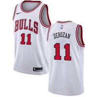 Nike Chicago Bulls #11 Demar Derozan White NBA Swingman Association Edition Jersey