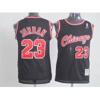 Chicago Bulls #23 Michael Jordan Black Nike Throwback Stitched NBA Jersey