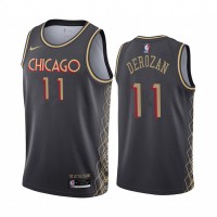 Nike Chicago Bulls #11 Demar Derozan Black NBA Swingman 2020-21 City Edition Jersey