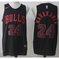 Nike Chicago Bulls #24 Lauri Markkanen Black Fashion NBA Swingman Jersey