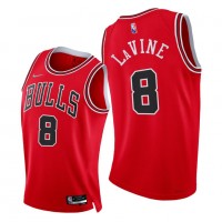 Nike Chicago Bulls #8 Zach Lavine Men's 2021-22 75th Diamond Anniversary NBA Jersey Red