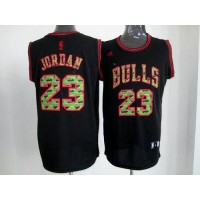 Chicago Bulls #23 Michael Jordan Black Camo Fashion Stitched NBA Jersey