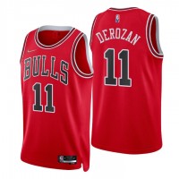 Nike Chicago Bulls #11 Demar Derozand Red Men's 2021-22 NBA 75th Anniversary Diamond Swingman Jersey - Icon Edition