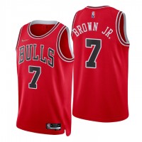 Nike Chicago Bulls #7 Troy Brown Red Men's 2021-22 NBA 75th Anniversary Diamond Swingman Jersey - Icon Edition
