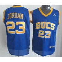 Chicago Bulls #23 Michael Jordan Blue Laney Bucs High School Stitched NBA Jersey