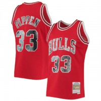 Nike Chicago Bulls #33 Scottie Pippen Mitchell & Ness 1996-97 Hardwood Classics NBA 75th Anniversary Diamond Swingman Jersey - Red