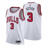 Nike Chicago Bulls #3 Devon Dotson White Men's 2021-22 NBA 75th Anniversary Diamond Swingman Jersey -  Association Edition