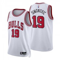 Nike Chicago Bulls #19 Marko Simonovic White Men's 2021-22 NBA 75th Anniversary Diamond Swingman Jersey -  Association Edition