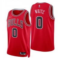 Nike Chicago Bulls #0 Coby White Red Men's 2021-22 NBA 75th Anniversary Diamond Swingman Jersey - Icon Edition