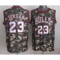 Chicago Bulls #23 Michael Jordan Camo Stealth Collection Stitched NBA Jersey