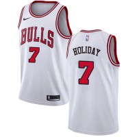 Nike Chicago Bulls #7 Justin Holiday White NBA Swingman Association Edition Jersey
