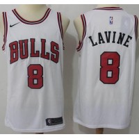 Nike Chicago Bulls #8 Zach LaVine White NBA Swingman Association Edition Jersey