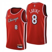 Chicago Chicago Bulls #8 Zach Lavine Men's Nike Red 2021/22 Swingman NBA Jersey - City Edition