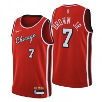 Chicago Chicago Bulls #7 Troy Brown Jr. Men's Nike Red 2021/22 Swingman NBA Jersey - City Edition