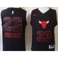 Chicago Bulls #23 Michael Jordan Black New Fashion Stitched NBA Jersey
