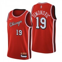 Chicago Chicago Bulls #19 Marko Simonovic Men's Nike Red 2021/22 Swingman NBA Jersey - City Edition