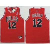 Chicago Bulls #12 Michael Jordan Red Nike Throwback Stitched NBA Jersey