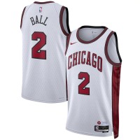Chicago Chicago Bulls #2 Lonzo Ball Unisex Nike White 2022-23 Swingman Jersey - City Edition